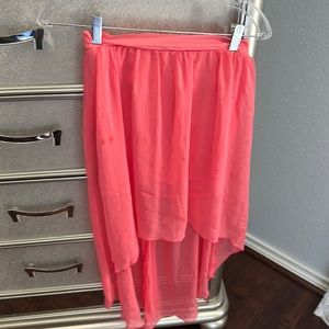 Size small pink high low skirt